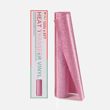 Glitter Heat Transfer Vinyl Roll for Heat Press - 10"x8 Ft (8 Colors)
