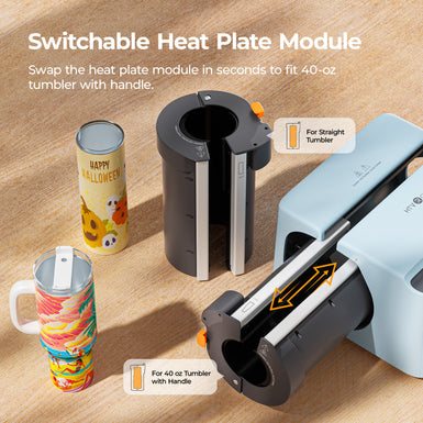 HTVRONT A200 Auto Tumbler Heat Press, Pro Kit - Daisy White