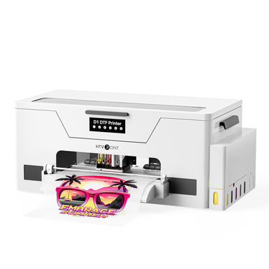 HTVRONT D1 DTF Printer Standard Kit ( Includes DTF Ink 250ml x 6, Transfer Film Roll 13"x328ft, DTF Cleaner Ink 250ml*4, Flight Box)