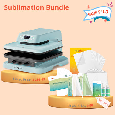 [Sublimation Bundle] Auto Heat Press Machine 15" x 15" 110V + Sublimation Materials Bundle≥$80