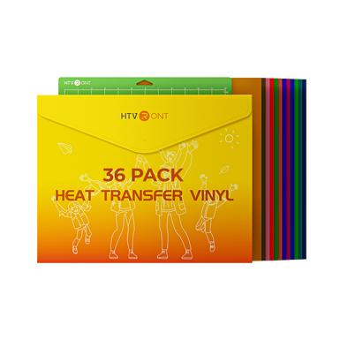 Heat Transfer Vinyl Bundle - 12"x10" 36 Pack(25 Colors)