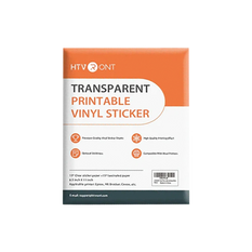 Premium Clear Printable Vinyl Bundle - 8.5"x11" 30 Sheets (15 Sheets Printable Sticker Paper & 15 Sheets Laminate Paper