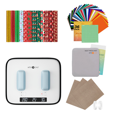 HTVRONT H10 12x10in Heat Press, Ultimate Premium Kit - Bubble Blue