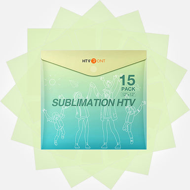 Clear Sublimation HTV for Light Fabric - 15 Pack 12" X 12"