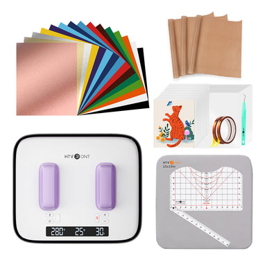 HTVRONT H10 12x10in Heat Press, Beginner Kit - Lavender Purple