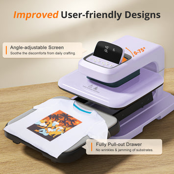 Auto heat press 2 has improved user-friendly designs