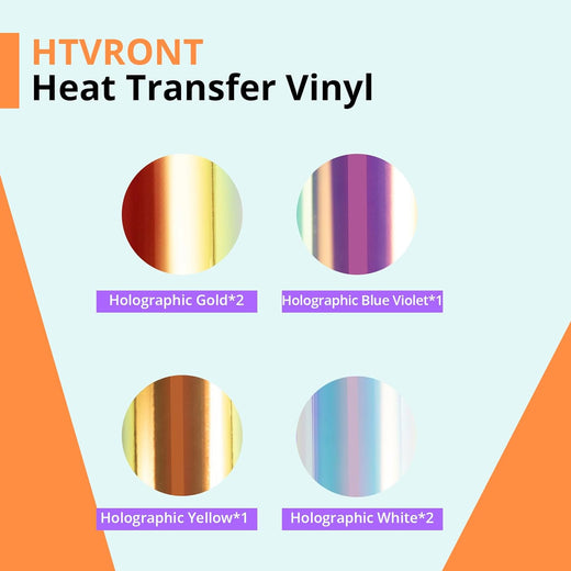 Holographic Heat Transfer Vinyl Bundle- 12×10in 6 Sheets