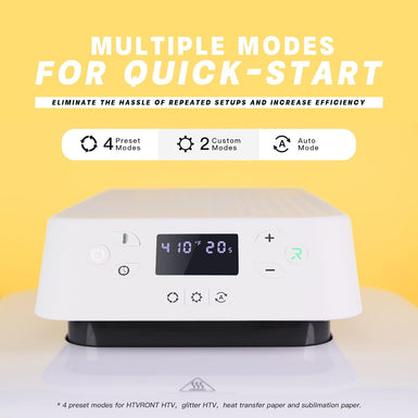 HTVRONT Auto Heat Press Machine for T Shirts 15x15 110V, T-shirt Essential Kit - White