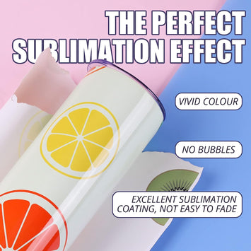 Sublimation Tumbler Blank with Sublimation Paper - Skinny Straight - 20 OZ