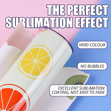 Sublimation Tumbler Blank with Sublimation Paper - Skinny Straight - 20 OZ