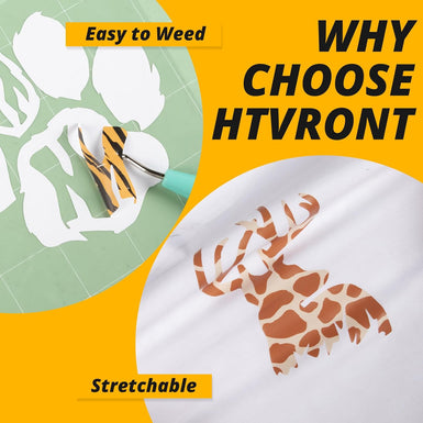 Animal Patterned Leopard Heat Transfer Vinyl Bundle - 12"x10" 8 Packs