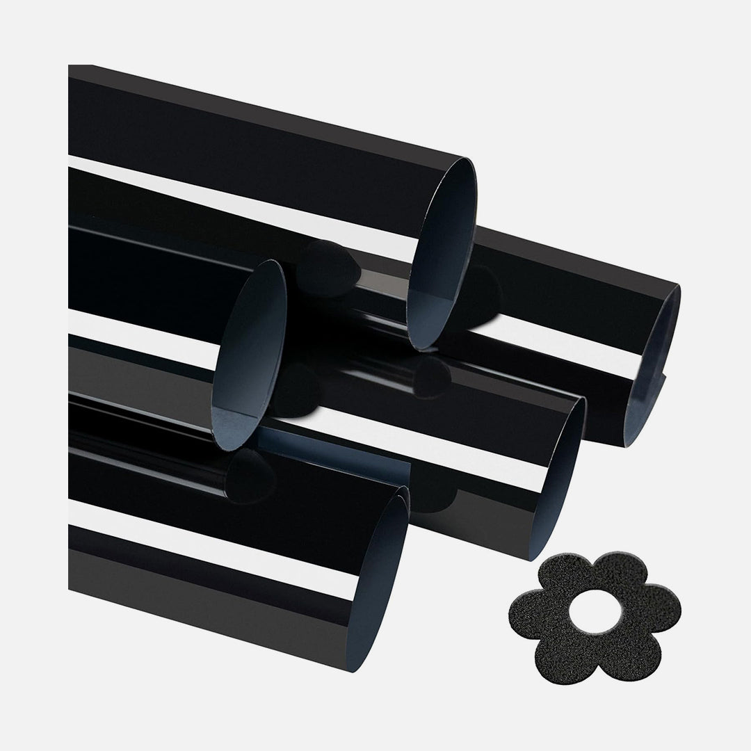 Craftables Black Puff iron on Vinyl 5 Sheets | Expanding 3D Heat Transfer  Vinyl for Fabrics