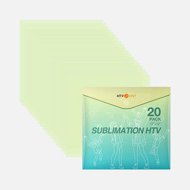 Clear Sublimation HTV for Light Fabric - 20 Pack 12" X 12"