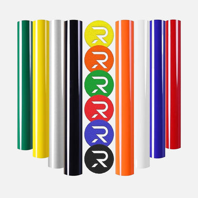 Multicolor Puff Vinyl Heat Transfer Vinyl - 8 Sheets Assorted Colors (12“x10")