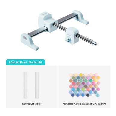 LOKLiK-HTVRONT iPaint | AI-Powered Painting Machine, Starter Kit - Bubble Blue