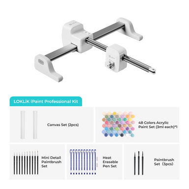 LOKLiK-HTVRONT iPaint | AI-Powered Painting Machine, Professional Kit - Daisy White