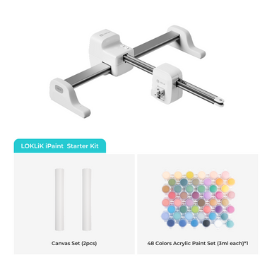 LOKLiK-HTVRONT iPaint | AI-Powered Painting Machine, Starter Kit - Daisy White