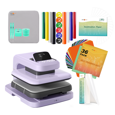 HTVRONT Auto Heat Press 2+HTV & Sublimation Essential Bundle