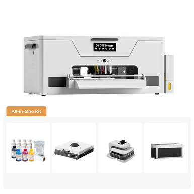 HTVRONT D1 DTF Printer, Certified Refurbished, All-in-One Kit - Daisy White