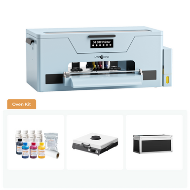 HTVRONT D1 DTF Printer, Certified Refurbished, Oven Kit - Bubble Blue