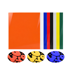 Multicolor Puff Vinyl Heat Transfer Vinyl - 8 Sheets Assorted Colors (12“x10")