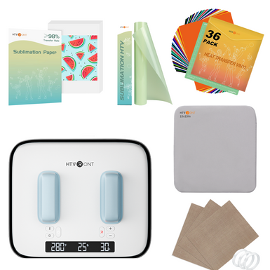 HTVRONT H10 12x10in Heat Press, Ultimate Premium Kit - Bubble Blue