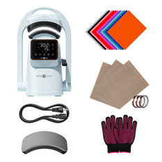 HTVRONT A300 Auto Hat Heat Press, Beginner Kit