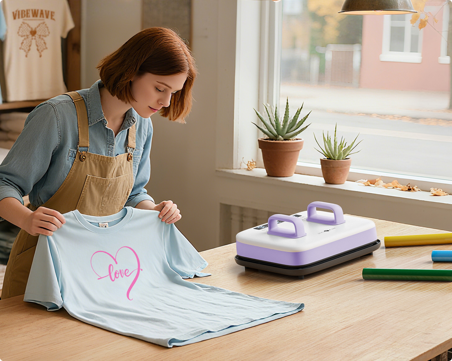 Light Purple H10 Portable T-shirt Heat Press