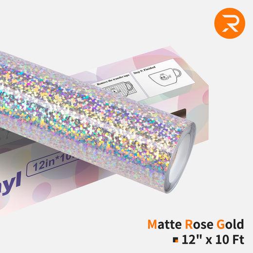 Holographic Sparkle Adhesive Vinyl Roll - 12 x 10 FT (3 Colors)