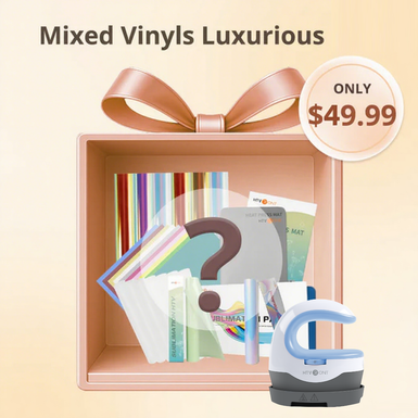【55% OFF】Mystery Luxurious Box | Worth $109.99 Mini Heat Press & Mixed Material for Craft Projects