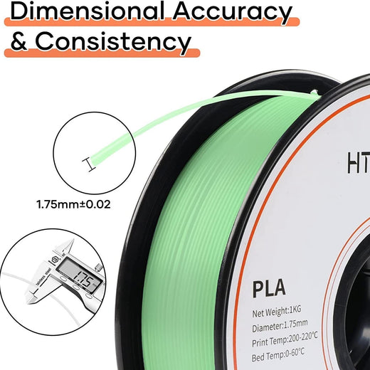 PLA 3D Printer Filament 1KG Spool- Fluorescent Green PLA Filament 1.75mm
