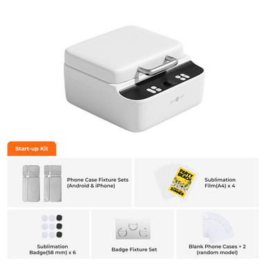 HTVRONT H17 Phone Case Heat Press, Start-up Kit - Daisy White — updated kit image 48