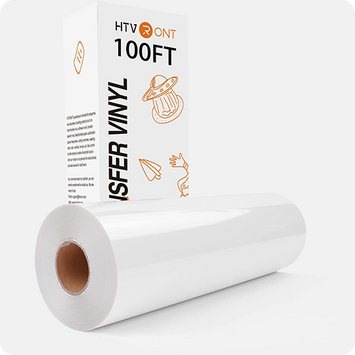 White HTV Vinyl Roll for Heat Press - 12" x 100 Ft