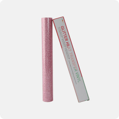 Pink Glitter HTV Vinyl Roll for Heat Press - 10" x 5FT