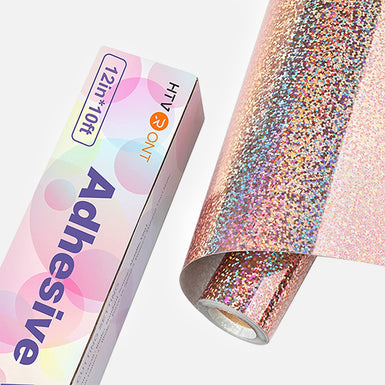 Holographic Sparkle Adhesive Vinyl Roll - 12 x 10 FT (3 Colors)