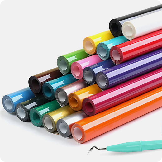 Heat Transfer Vinyl Bundle 12'' x 3 FT (20 Colors) HTVRONT