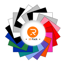 Heat Transfer Vinyl Bundle - 12" x 10" 20 Pack(13 Assorted Colors)