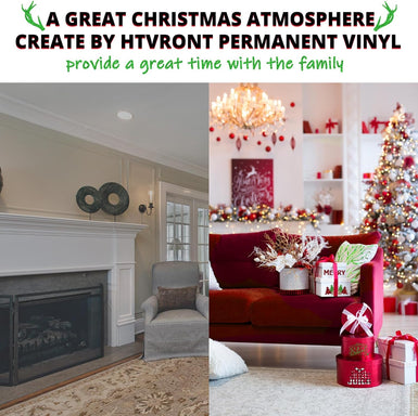 Christmas Buffalo Plaid & Leopard & Glitter Permanent Adhesive Vinyl Bundle 12" x 12" - 12 Sheets