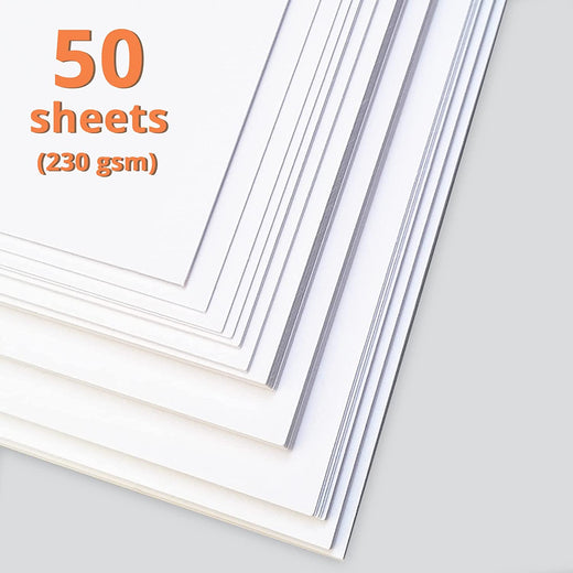 White Cardstock Paper - 8.5" x 11" 50 Sheets