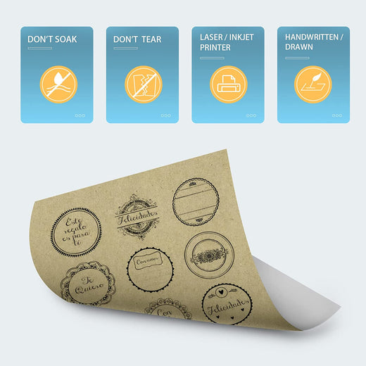 Kraft Sticker Paper Sheets - 30 Sheets