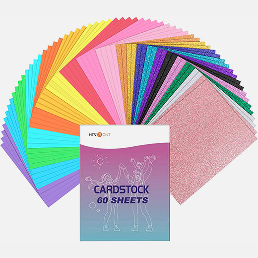 Colored&Glitter Cardstock Paper Bundle- 8.5 x 11 60 Sheets (20 Colors)
