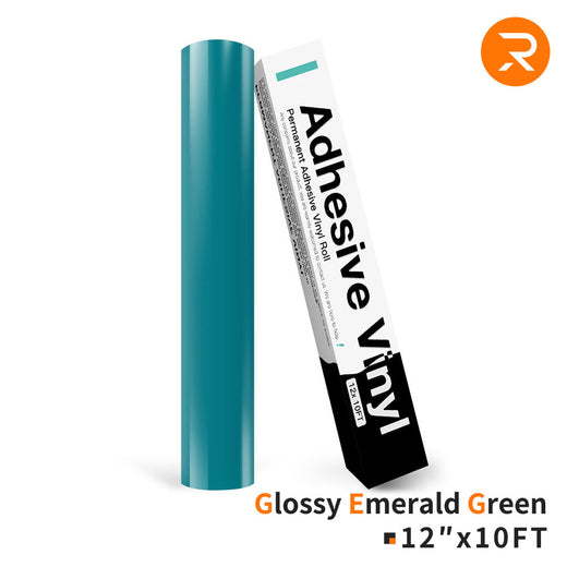 emerald green Permanent Adhesive Vinyl Roll - 12"x10 Ft （35 Colors)