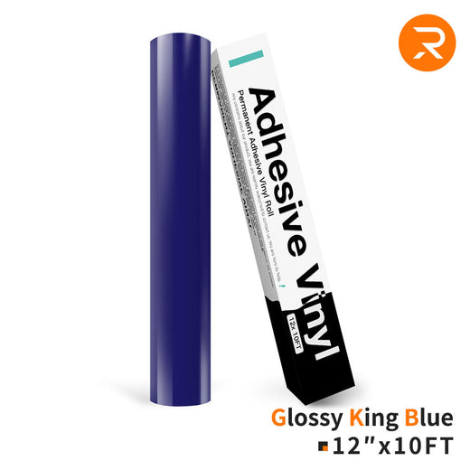 king blue Permanent Adhesive Vinyl Roll - 12"x10 Ft （35 Colors)