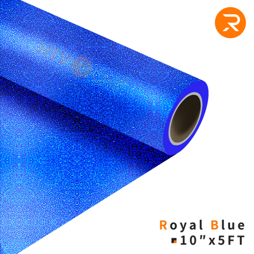 Royal-Blue Glitter Heat Transfer Vinyl Roll - 10"x5 Ft (9 Colors)