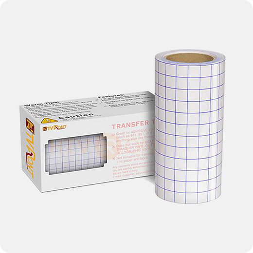 6 x 10 Ft Clear Vinyl Transfer Tape Roll Blue Alignment