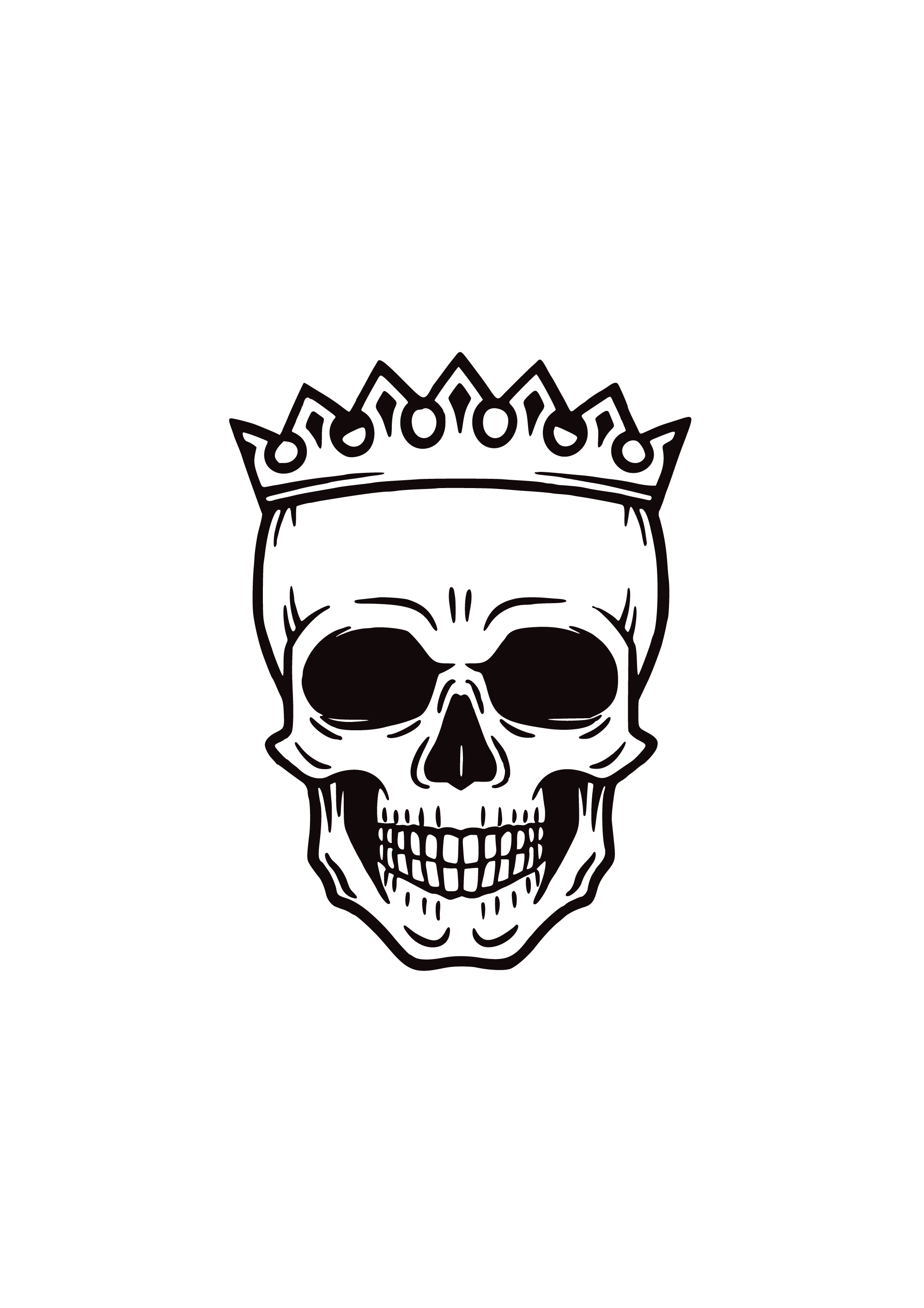 Free Crown SVG File for Download Skull with Crown HTVRONT