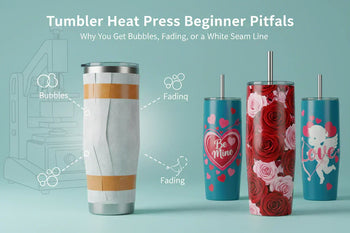 Tumbler Heat Press Beginner Pitfalls: Why You Get Bubbles, Fading, or a White Seam Line