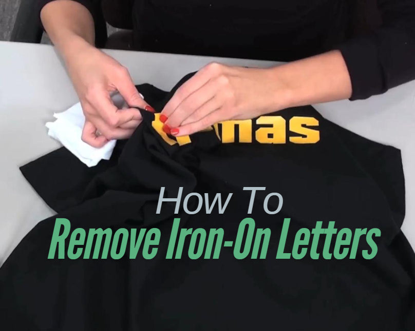 This is a cover image about  removing iron-on letters.