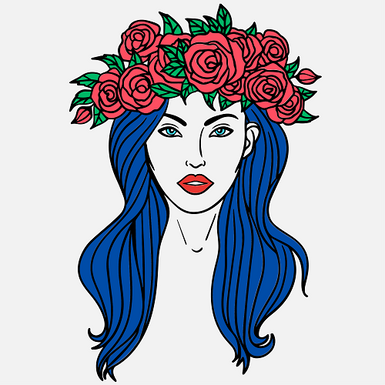 【MEMBER ONLY】A woman with a rose ring SVG
