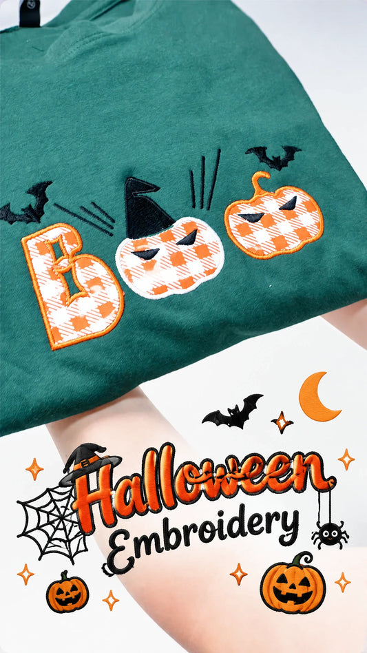 Do Halloween Embroidery with E15 15 Needle Embroidery Machine